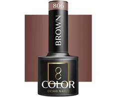 Activeshop Hibridinis nagų lakas Ocho Nails Brown, 806 rudas, 5 g