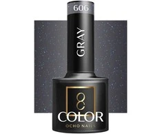 Activeshop Hibridinis nagų lakas Ocho Nails Gray, pilkas 606, 5 g