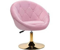 Activeshop Pasukamas fotelis 4Rico QS-BL12G Velvet Rožinė