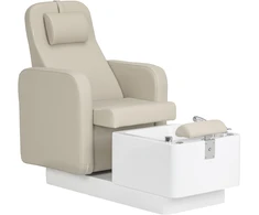 Pedikiūro kėdė su vonia Sillon Elysia SPA, kreminė