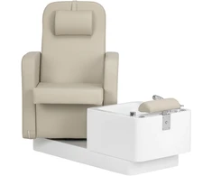 Pedikiūro kėdė su vonia Sillon Elysia SPA, kreminė