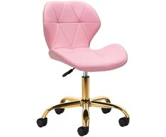 Activeshop Rožinė Kosmetologinė meistro kėdutė QS-06G Rožinė
