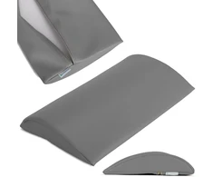 Pusapvalė juosmens masažo pagalvėlė Habys Satin Comfort 40×25×5 cm minkšta, pilka