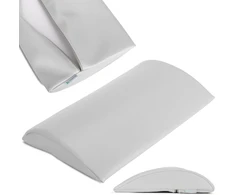 Pusapvalė juosmens masažo pagalvėlė Habys Satin Comfort 40×25×5 cm minkšta, šviesiai pilka