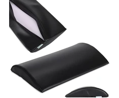 Pusapvalė juosmens masažo pagalvėlė Habys Vinyl Flex 40×25×5 cm minkšta, juoda