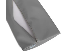 Pusapvalė juosmens masažo pagalvėlė Habys Satin Comfort 40×25×5 cm kieta, pilka