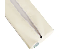 Pusapvalė masažo pagalvėlė Habys Satin Comfort 60×15×10 cm, dramblio kaulo spalvos