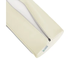 Pusapvalė masažo pagalvėlė Habys Satin Comfort 60×18×12 cm, dramblio kaulo spalvos
