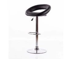Restpro Baro kėdė DOUGHNUT ECO LEATHER CHROME Juodas