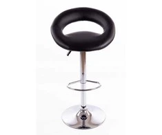 Restpro Baro kėdė DOUGHNUT ECO LEATHER CHROME Juodas