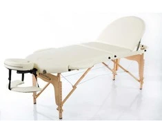 Restpro Sulankstomas masažo stalas Classic Oval 3 (Kreminis)