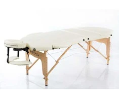 Restpro Sulankstomas masažo stalas Classic Oval 3 (Kreminis)