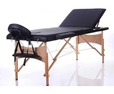 Restpro Sulankstomas masažo stalas Classic 3 (Juodas)
