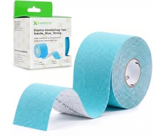 Sporto ir reabilitacijos kinezio juosta (kineziologinis teipas) Habys Strong Elastic 5 cm × 5 m, mėlyna