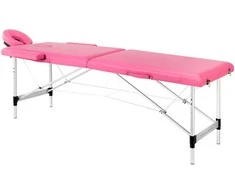Activeshop Sulankstomas masažo stalas BALANCE 2 dalių aliuminis rožinis
