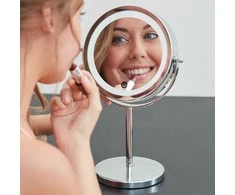 Vaizdą didinantis dvipusis veidrodis (X1/X10) su LED apšvietimu Lanaform Stand Mirror X10