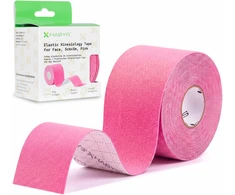 Veido ir kaklo kinezio juosta (kineziologinis teipas) Habys Face Elastic 5 cm × 5 m, rožinė