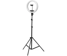 Žiedo formos LED lempa su trikoju 36W, juoda