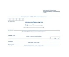 Dolovija Pinigų priėmimo kvitai A6 PPK numeruoti 50ekz