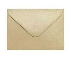 Galeria Papieru Vokai 70x100mm PEARL 150g 10vnt auksiniai