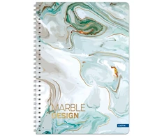 Lastva Knyga su spirale A4 80lap. 70g MARBLE linija
