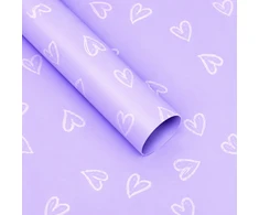 Lastva Popierius pakavimui 70x100 cm 10 lap. HEARTS 1 šv.violetinis