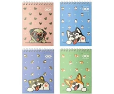 Zibi Bloknotas su spirale PUPPIES A6 40l langeliais