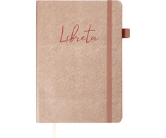 Zibi Knyga su gumute A5 96l LIBRETA smėlio sp. lygiais lapais