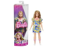 Barbie Barbė madistė, serganti Dauno sindromu ir dėvinti spalvingą suknelę