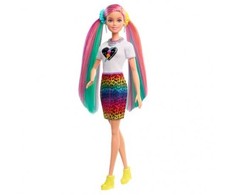 Mattel Barbė vaivorykštės spalvų plaukais