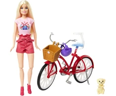 Mattel BARBIE lėlės ir dviračio rinkinys (HWJ00)