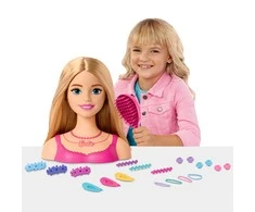 BARBIE stilizavimo galva – šviesūs plaukai (HMD88)