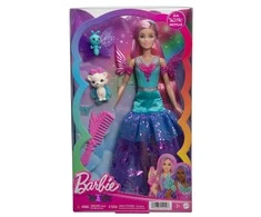 Barbie lėlė Malibu su 2 fantazijos augintiniais