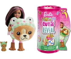 Mattel Čelsės „Cutie Reveal“ rinkinys, minkštutėlių kostiumų serija - šunelis + varlytė