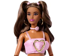 Lėlė Mattel BARBIE DELUXE FASHIONISTAS #12 rožiniu kostiumėliu