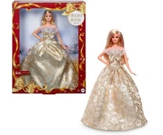 Mattel BARBIE HOLIDAY kolekcinė šviesiaplaukė lėlė (JBH95)