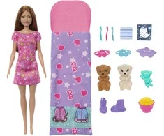 Mattel BARBIE lėlės ir šunelių pižamų vakarėlio rinkinys (HXN01)