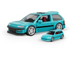 MATTEL BRICK SHOP HOT WHEELS Honda Custom 90 Civic EF konstruktorius (JHF62)