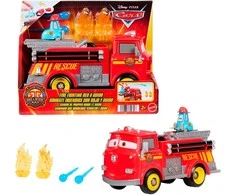 Mattel CARS gaisrinės rinkinys – Raudona&amp;Guido lenktynės ir Radiator Springso gelbėjimas (JFL54)