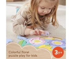 Mattel FISHER-PRICE medinė dėlionė – Gėlės (HXT97)