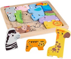 Mattel FISHER-PRICE medinė dėlionė – Gyvūnėliai (JFG10)