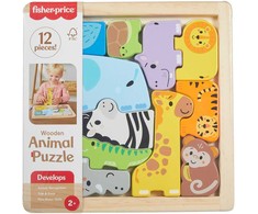 Mattel FISHER-PRICE medinė dėlionė – Gyvūnėliai (JFG10)