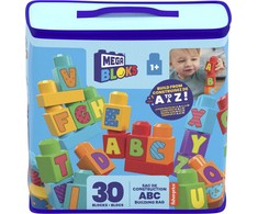 Mattel MEGA BLOKS kaladėlių rinkinys ABC (krepšyje 30 det.) (HRR60)