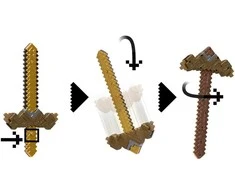 Mattel MINECRAFT transformuojamas kardas – kirtiklis (JKC15)