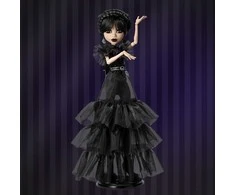 Žaislinė lelė Mattel „Monster High X Wednesday“ Trečiadienė su juoda suknele, 27 cm