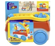 Mega Bloks rinkinys „Vagonas su ratukais ir statymo pagrindu“