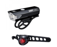 Cateye Žibintų komplektas Cat Eye AMPP 100 USB (6774)