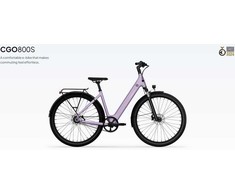 Dviratis 28" elektrinis Tenways CGO800S 374Wh unisex violetinis matinis 48cm one size