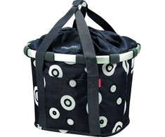 Gertuvė Kita Krepšys ant dviračio vairo Bikebasket juodas su burbulais 350x280x260 mm 15L