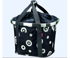 Gertuvė Kita Krepšys ant dviračio vairo Bikebasket juodas su burbulais 350x280x260 mm 15L